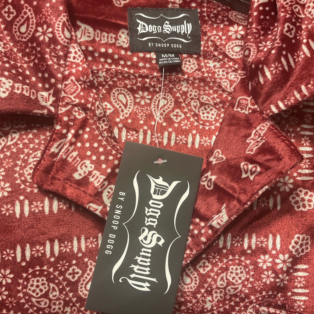 Red bandana print pajama set